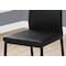 Monarch Specialties Dining Chair, Set Of 2, Side, Upholstered, Kitchen, Dining Room, Pu Leather Look, Metal, Black I 1106 - alternate 3
